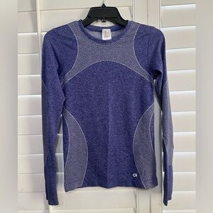 GAP Fit Women's Long Sleeve Tee in Deep Blue